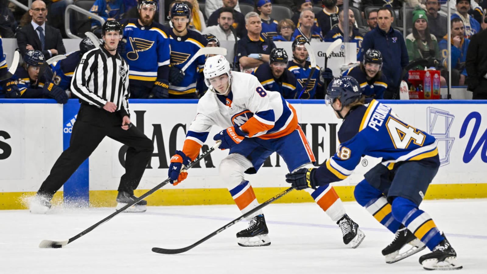 Blues won a game Thursday, not happy with how they managed it after gaining lead