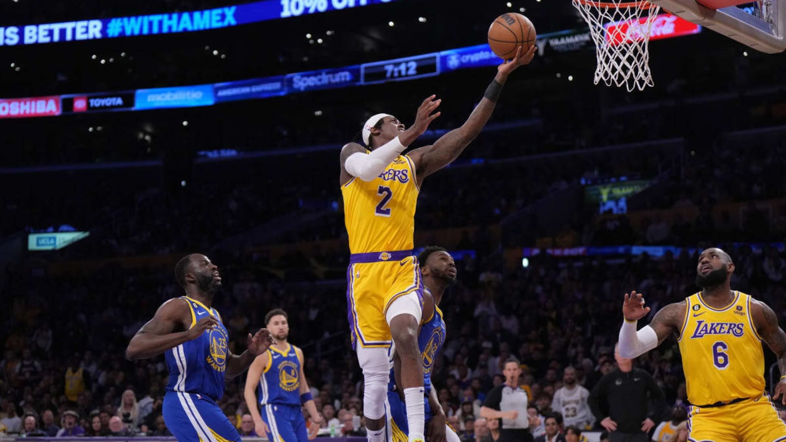 Lakers Forwards LeBron James & Jarred Vanderbilt Reunite at Louis Vuitton  Fashion Show