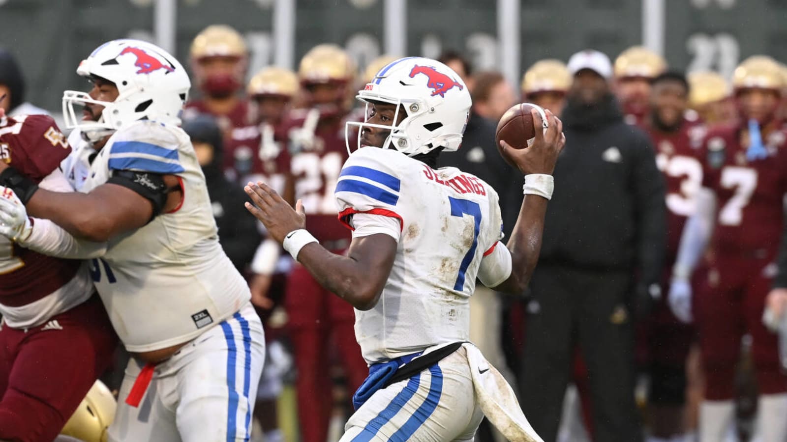 SMU Football: Rhett Lashlee Applauds Kevin Jennings' Performance In Fenway Bowl Loss