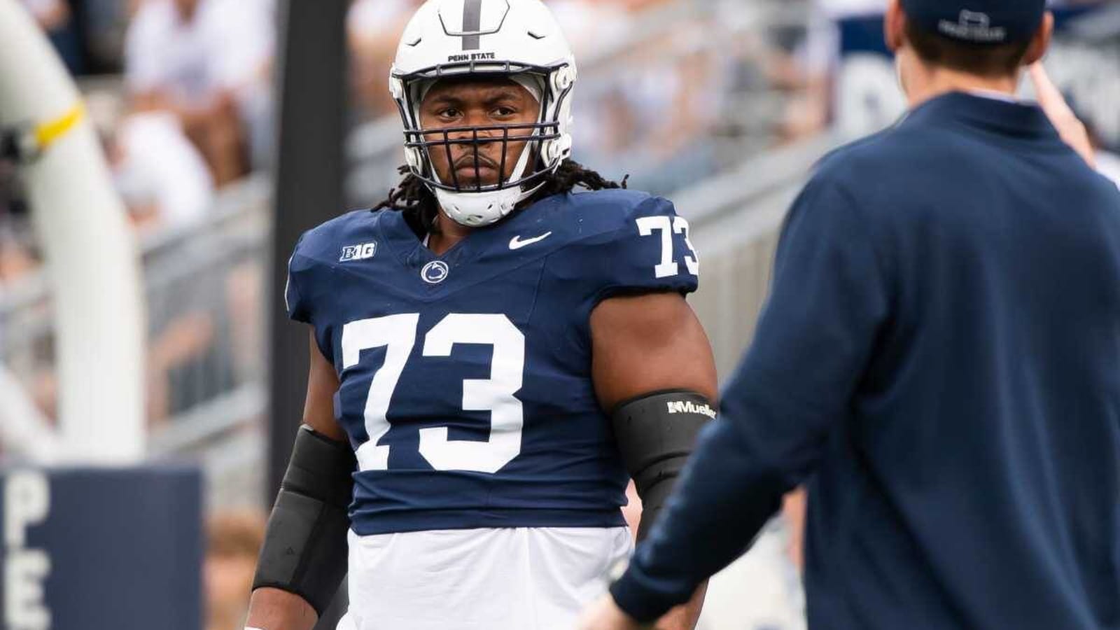 Kansas City Chiefs visit with athletic in Caedan Wallace out of Penn State