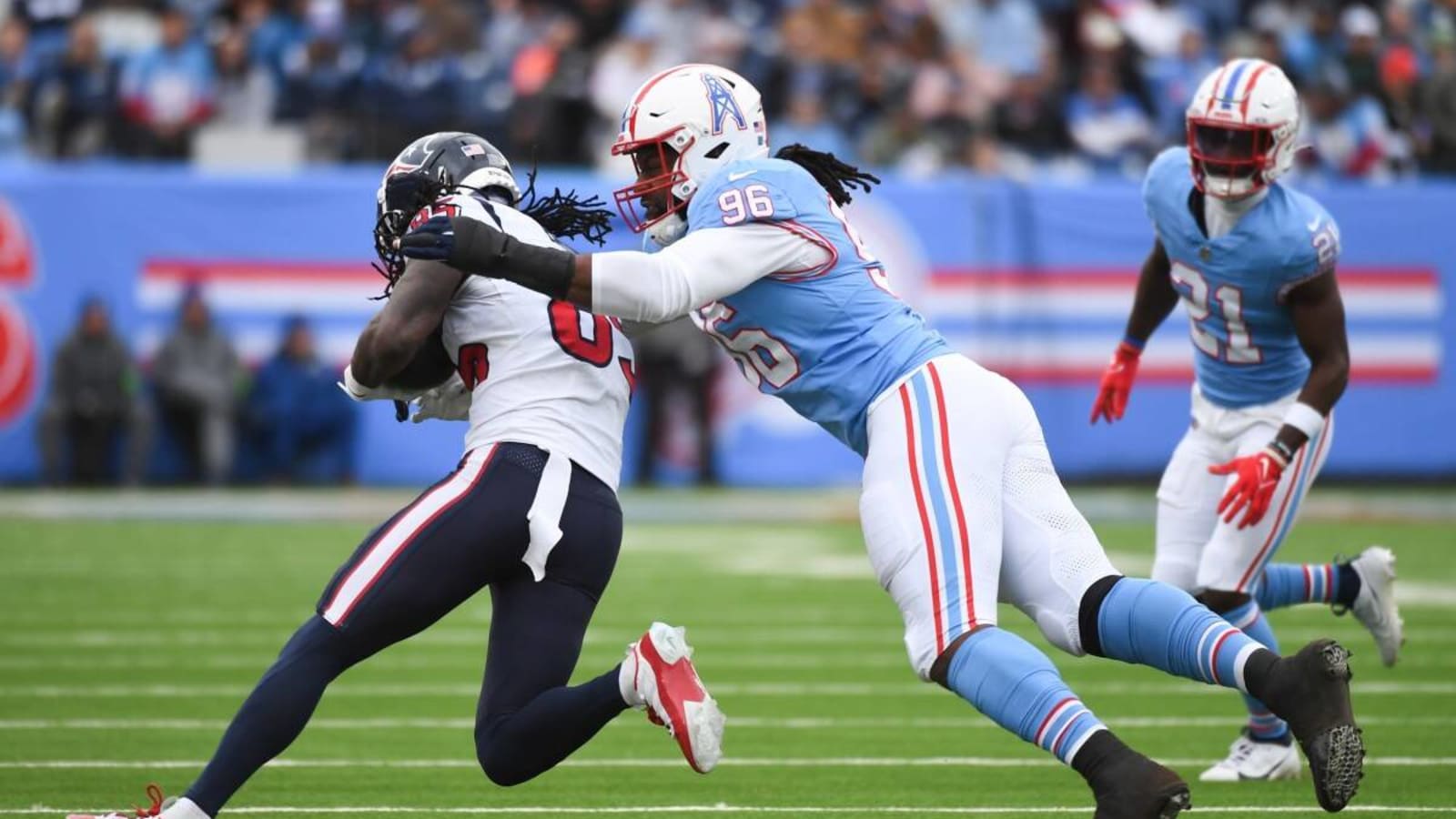 Watch: Denico Autry Gets Career-Best 10th Sack of Season As Titans Lead Houston Texans Late