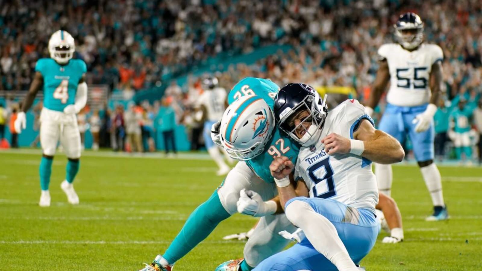 Watch: Will Levis Throws Pick-6 Interception on the Goal Line to Give Dolphins 7-0 Lead