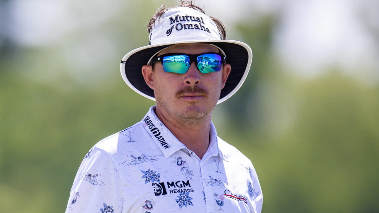 Joel Dahmen Rocks &#39;Vucket&#39; Hat During Zurich Classic Opening Round