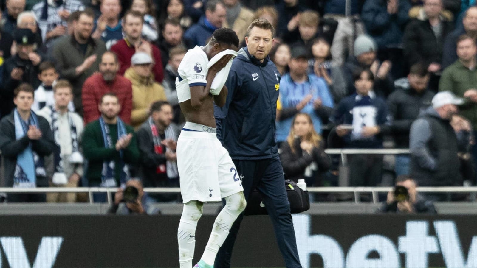 Pape Matar Sarr Leaves Tottenham Game In Tears Amid Fears Injury Blow Could See Senegal Star Miss AFCON