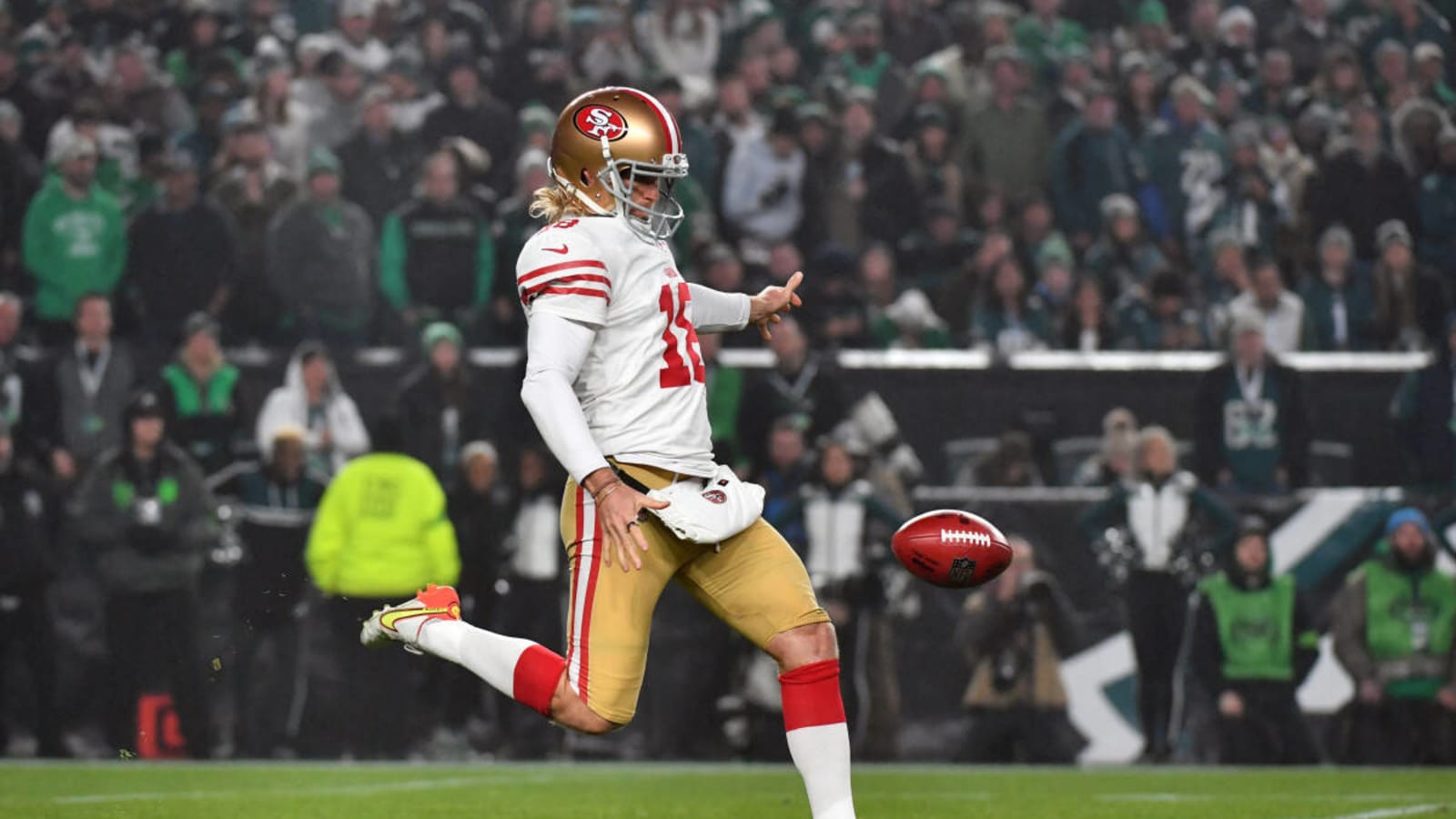 49ers punter has coolest play of his career cruelly taken away