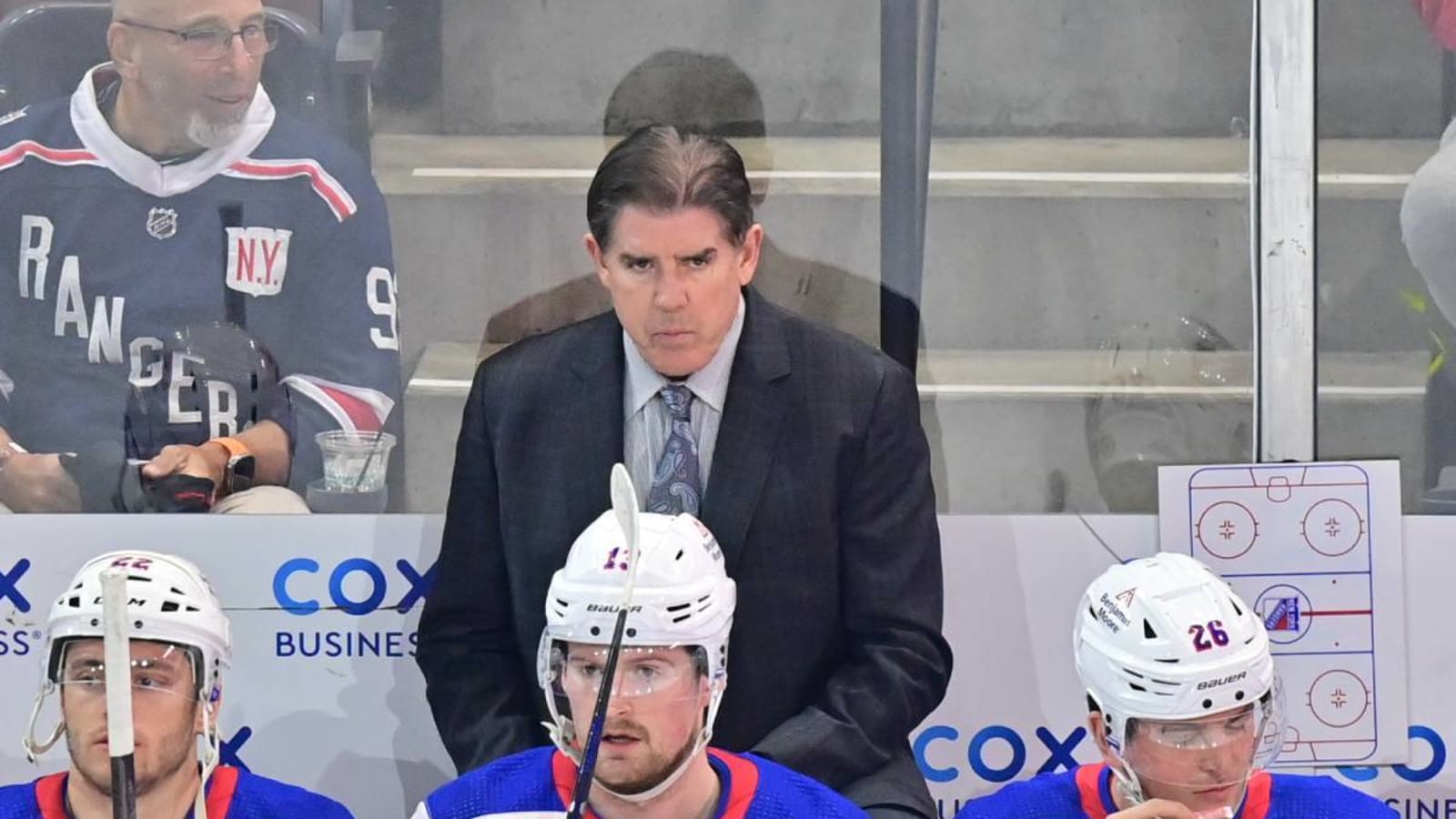 'That vicious shoulder to the head. Watch it.' Rangers’ coach Peter Laviolette says Pelech hit on Zibanejad was intentional