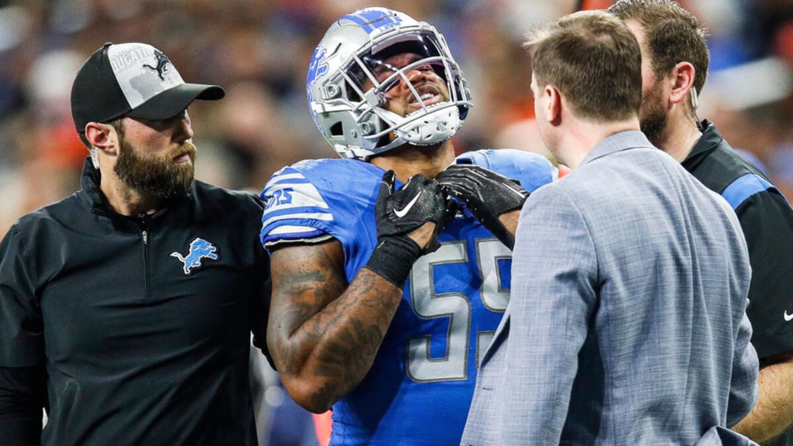 Detroit Lions Derrick Barnes Ruled Inactive against Minnesota Vikings