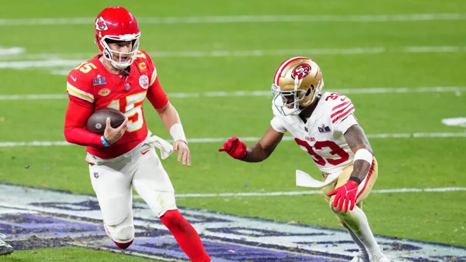 Patrick Mahomes Has Funny Reaction to Use of Infamous 40-yard Dash Footage