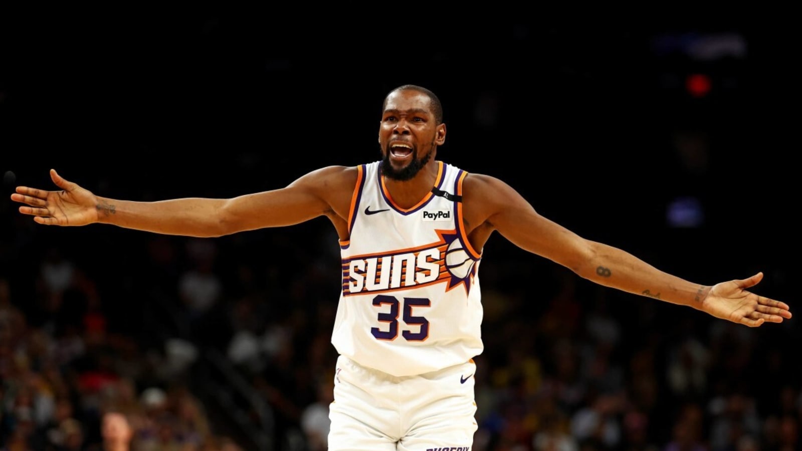 Kevin Durant Gets Mad At Referee For Thinking He Airballed A Shot After Anthony Davis Blocked Him