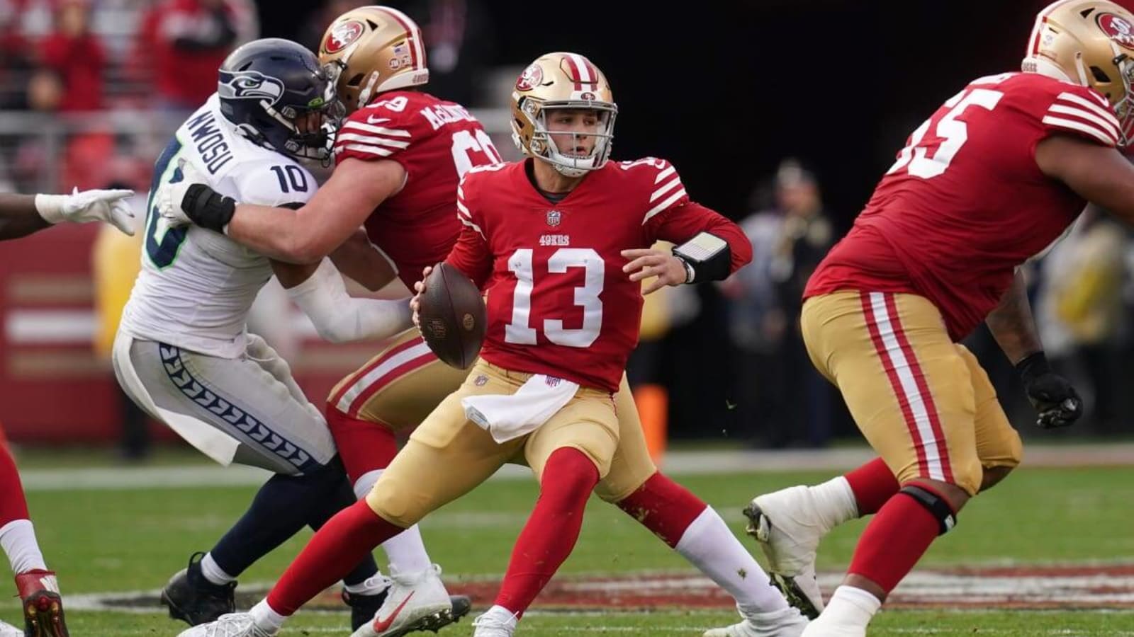  49ers QB Brock Purdy Injured vs. Eagles, Exits as Seahawks Watch