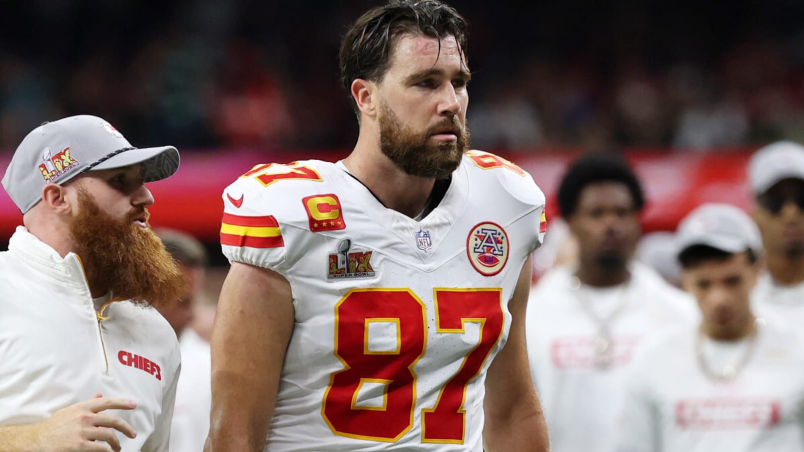 Travis Kelce Taunted With Four-Word Message by Eagles Star During Super Bowl