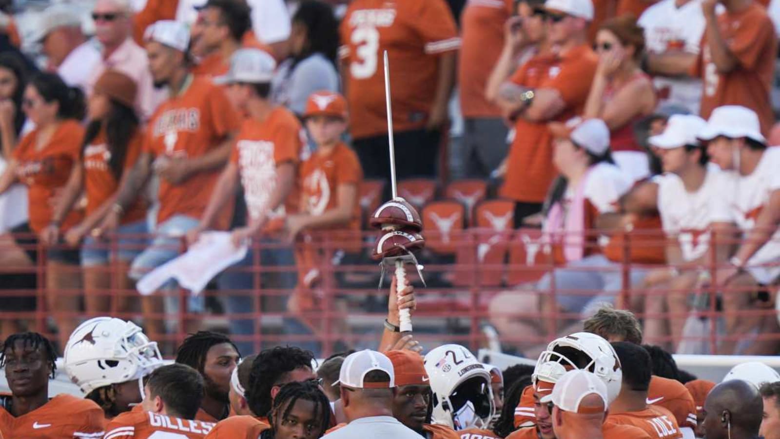 Long live Texcalibur! Texas Longhorns use turnover sword to slice up footballs, start new tradition
