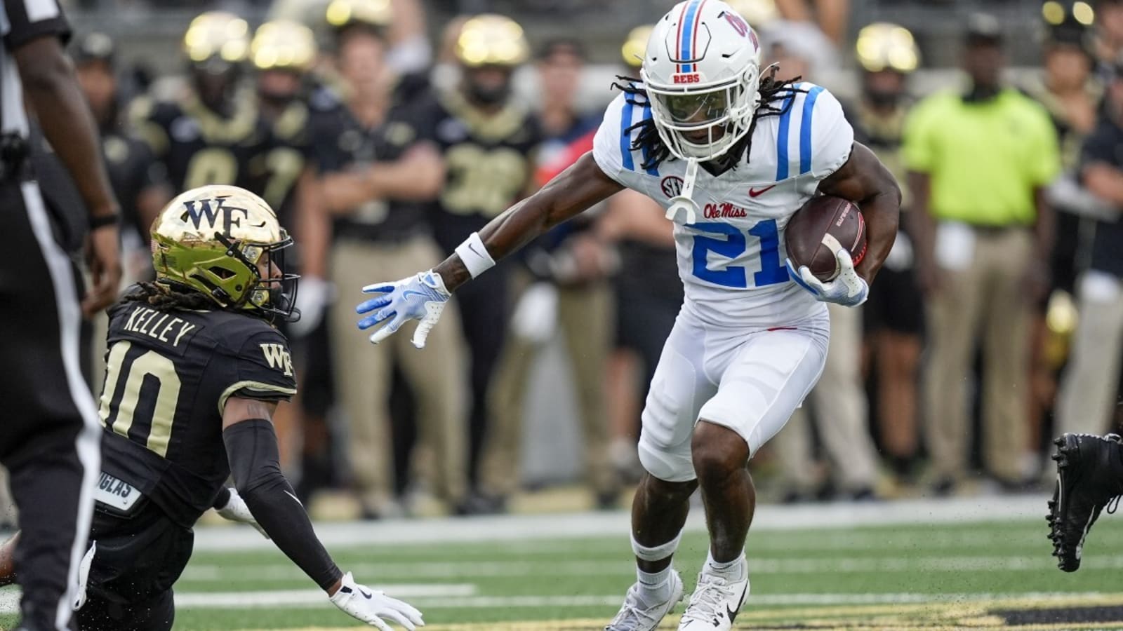 Ole Miss running back Henry Parrish on unique record pace after easily dominating Wake Forest