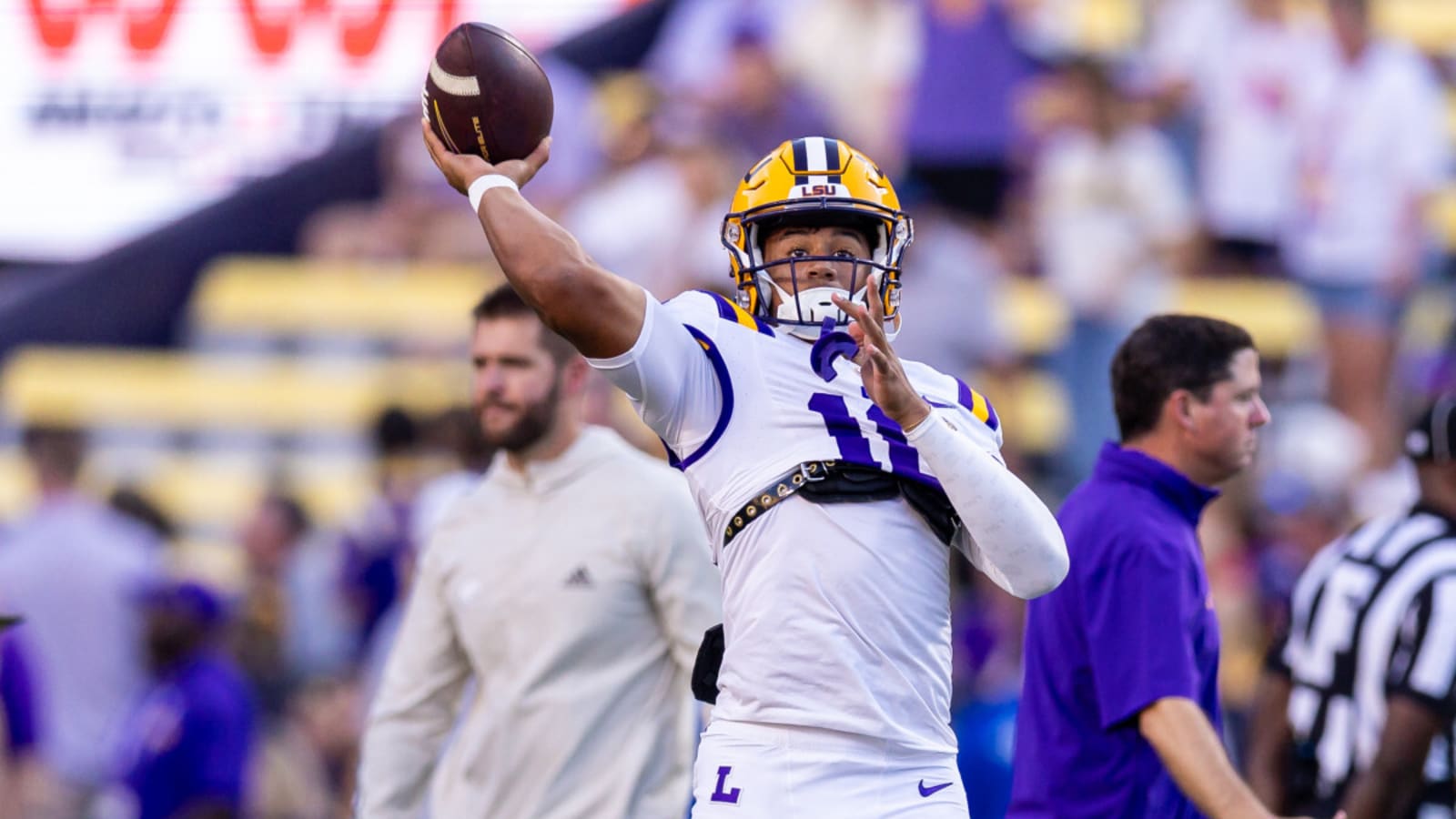 LSU Tigers freshman quarterback involved in a serious car wreck on campus, found unresponsive