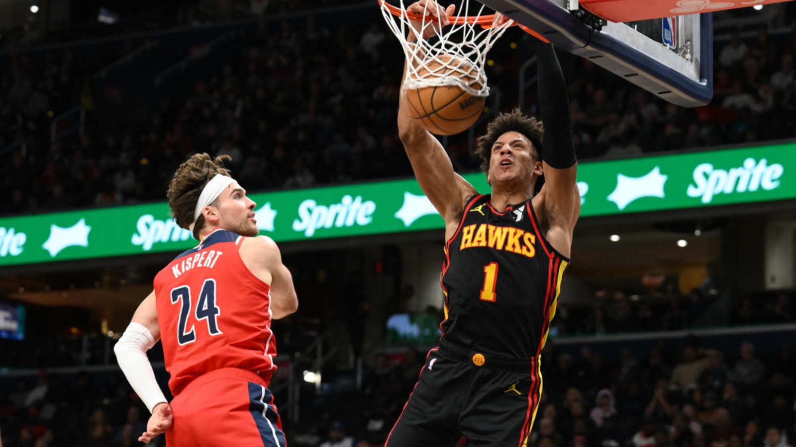 Watch: NBA Twitter Reacts To Jalen Johnson's Posterizing Dunk on Chet Holmgren