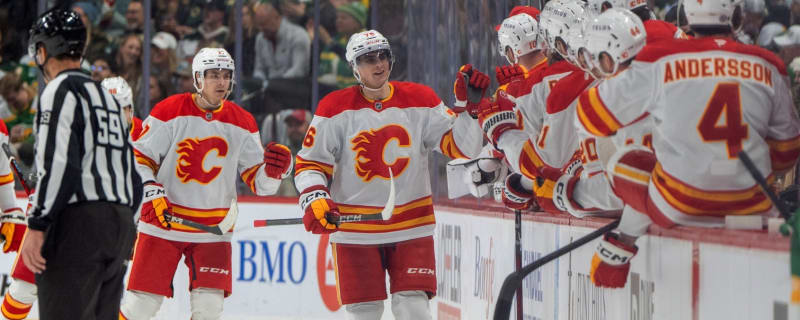 Flames fourth line centre battle on display during Edmonton split squad showdown