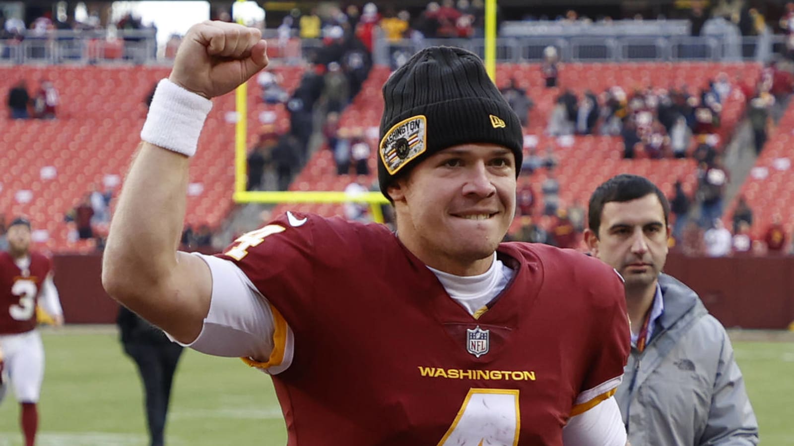WFT QB Taylor Heinicke gets emotional 