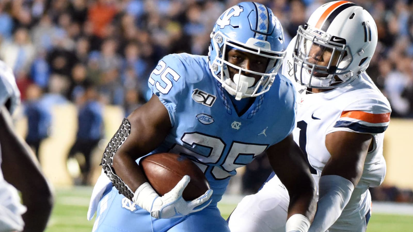 Broncos acquire pick 35 from Falcons, select UNC running back Javonte Williams