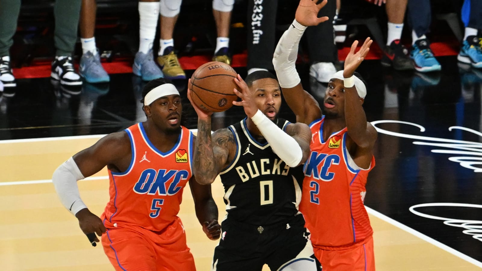 Watch: Thunder melt down after no-call in NBA Cup loss to Bucks