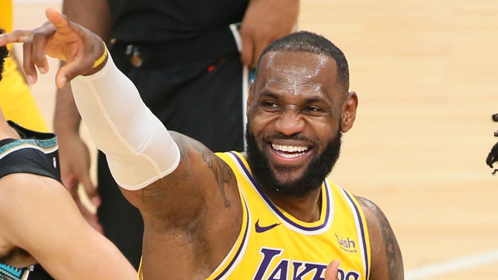 LeBron reacts to video imagining his reaction to Harden trade