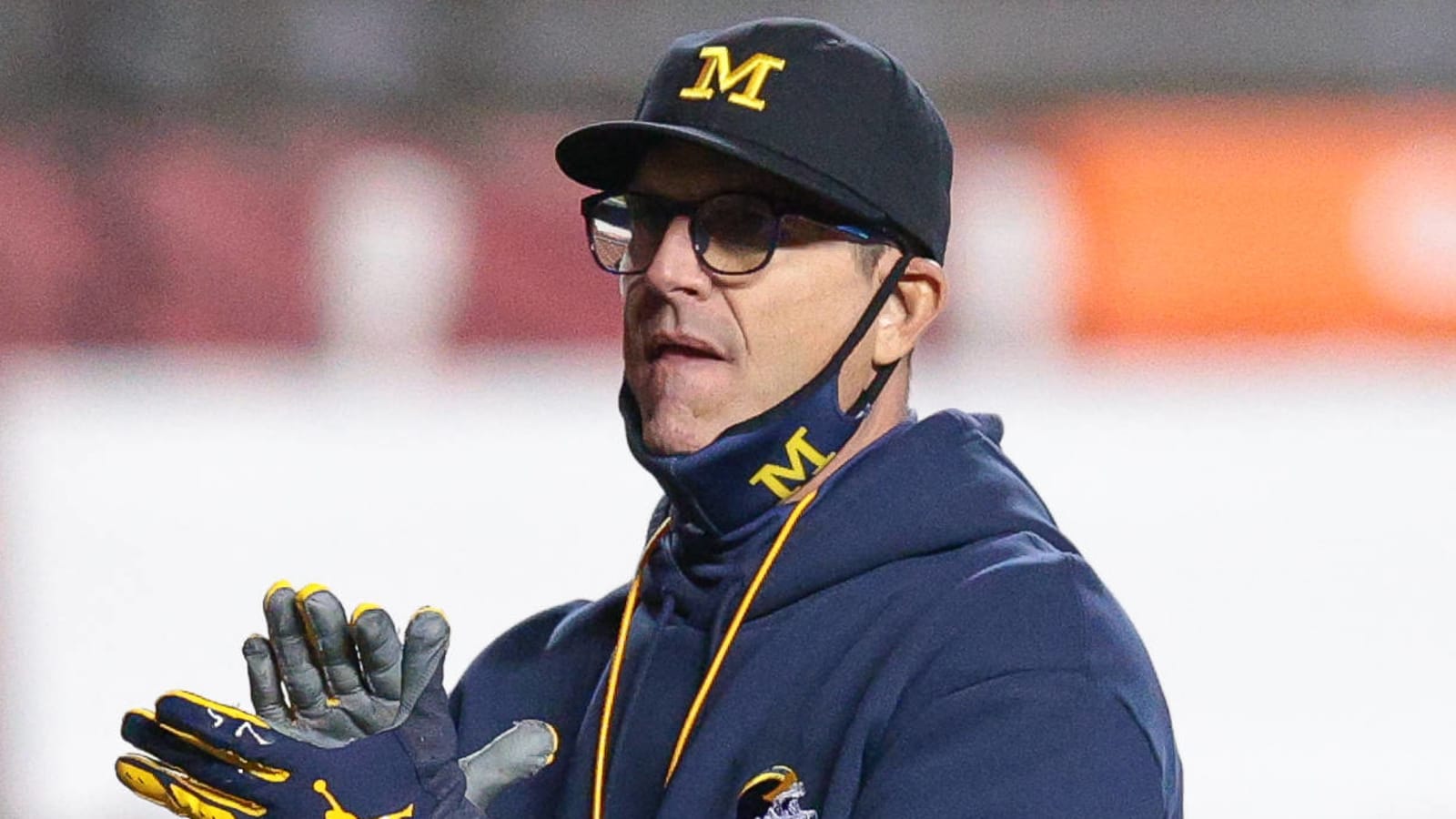 Report: Jim Harbaugh bans red from Michigan facilities