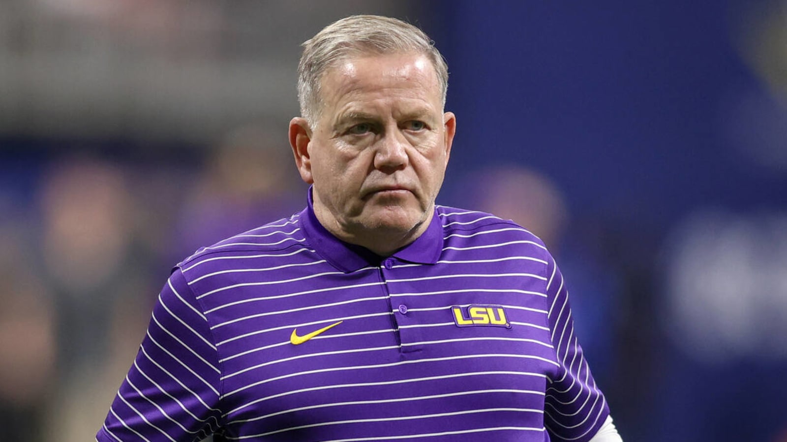 Brian Kelly answers when he thinks LSU will contend for a championship