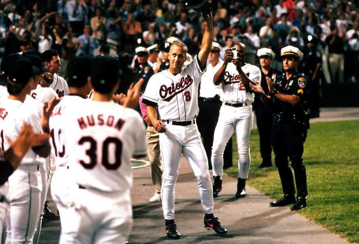 Cal Ripken Jr. of the Baltimore Orioles during batting practice News  Photo - Getty Images