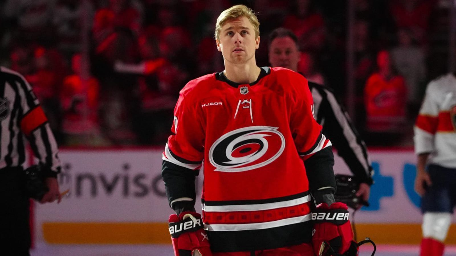 Hurricanes’ Jack Drury leaves game with upper-body injury