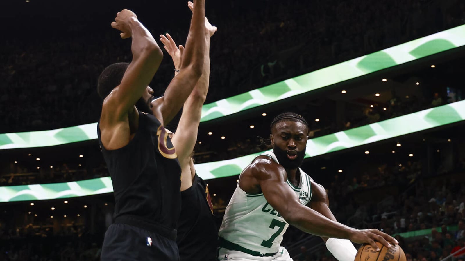 Celtics dominate short-handed Cavaliers in Game 1 win