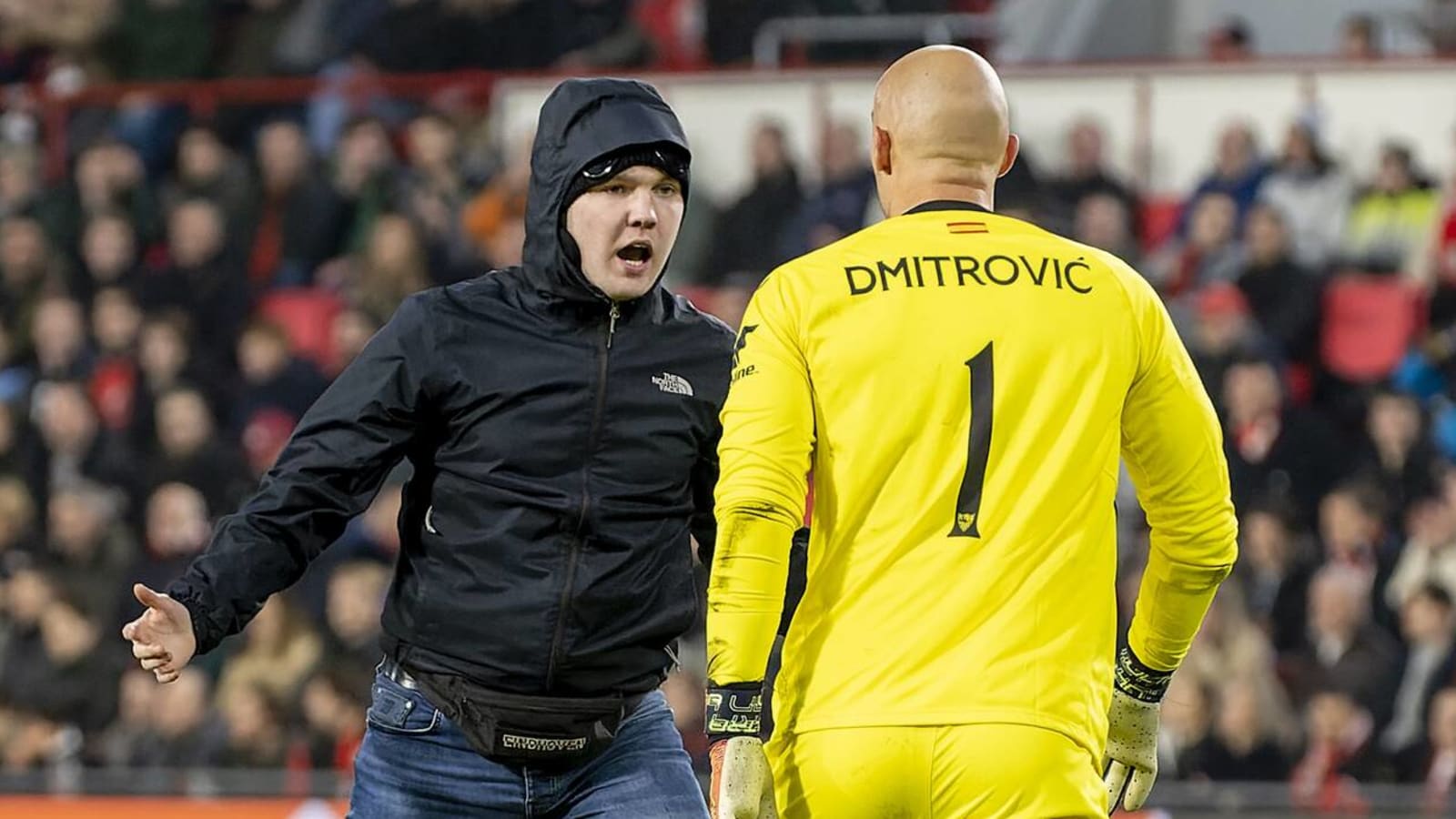 Watch: Fan punches goalkeeper during Europa match