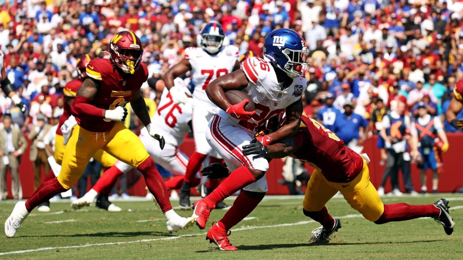 The Giants’ new lead running back has been a tacklebreaking machine