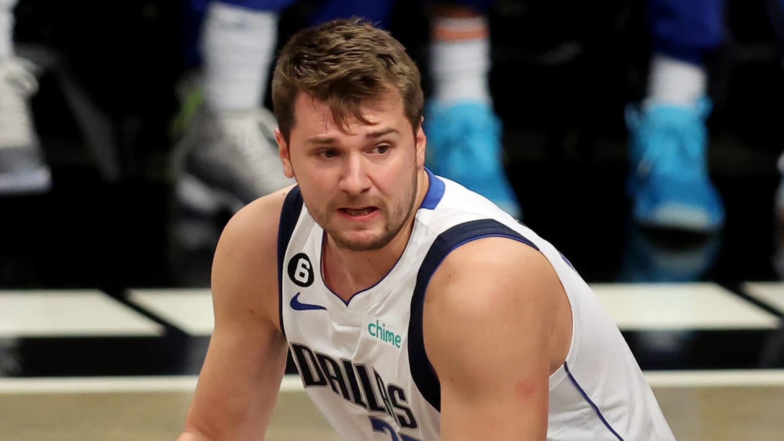 Luka Doncic has epic flop after bump from Kevin Durant