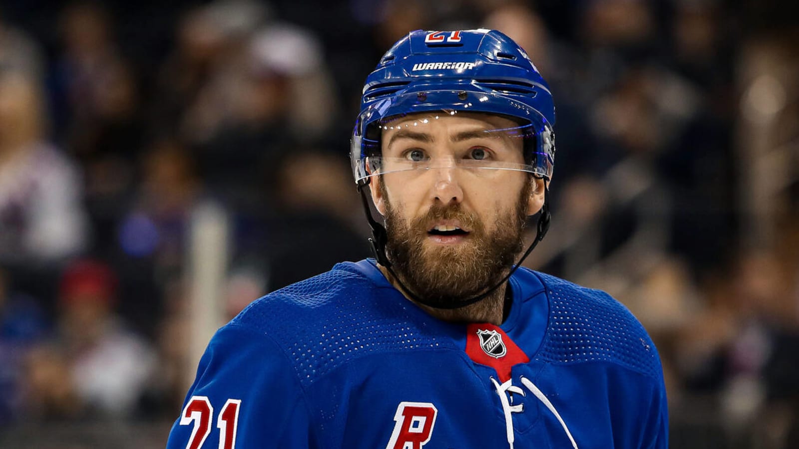 Rangers’ Goodrow leaves game after taking puck to the face