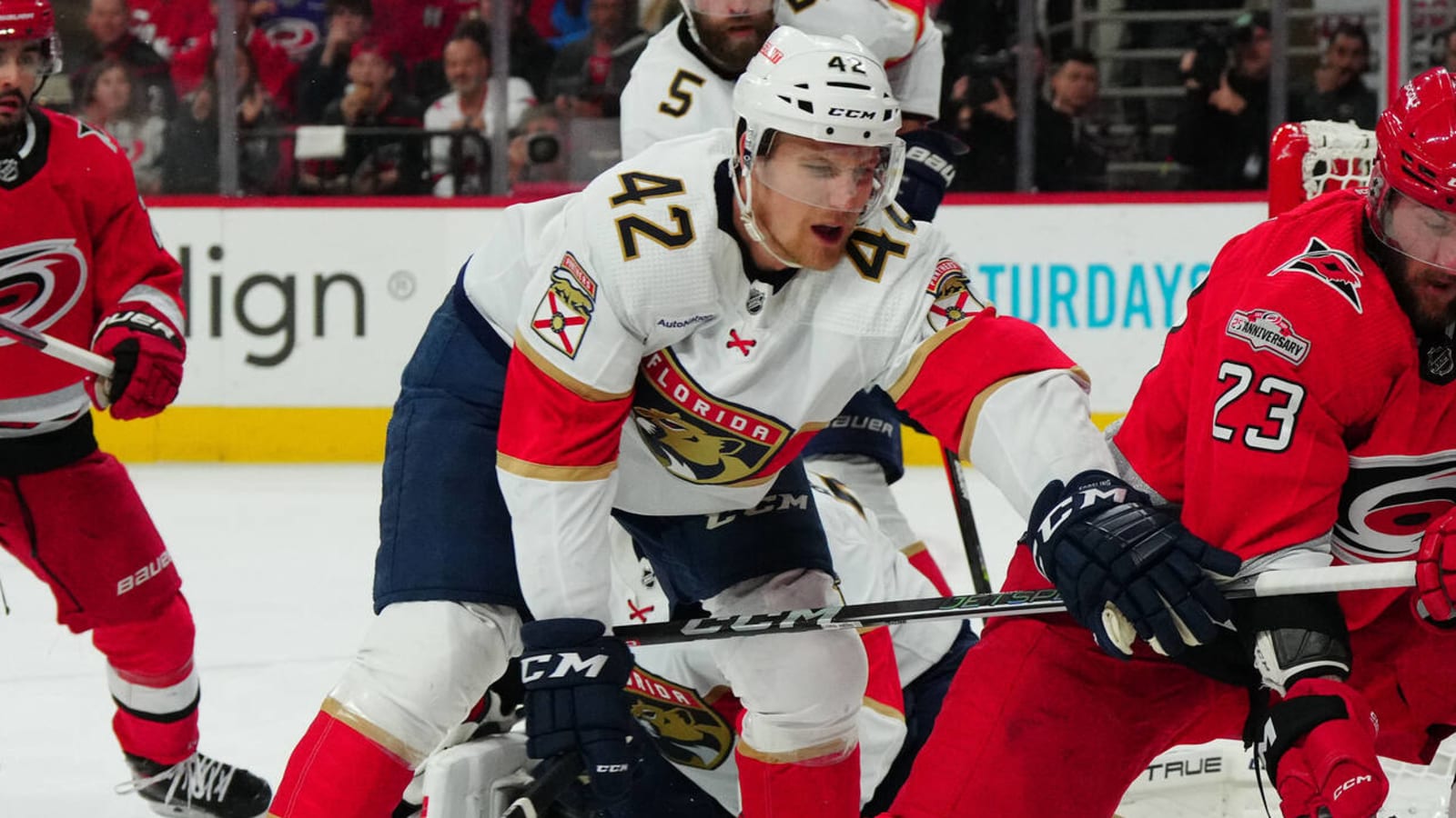 Watch Panthers, Canes fall victim to video review in wild first