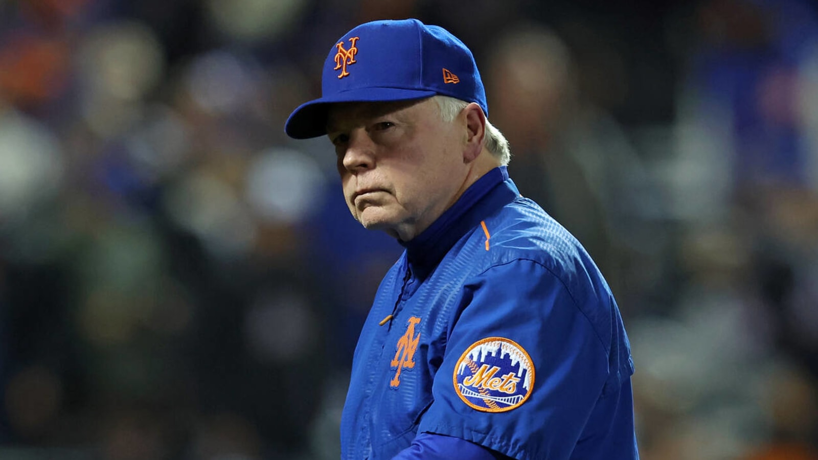 New York Mets Manager Buck Showalter waits in the dugout for a