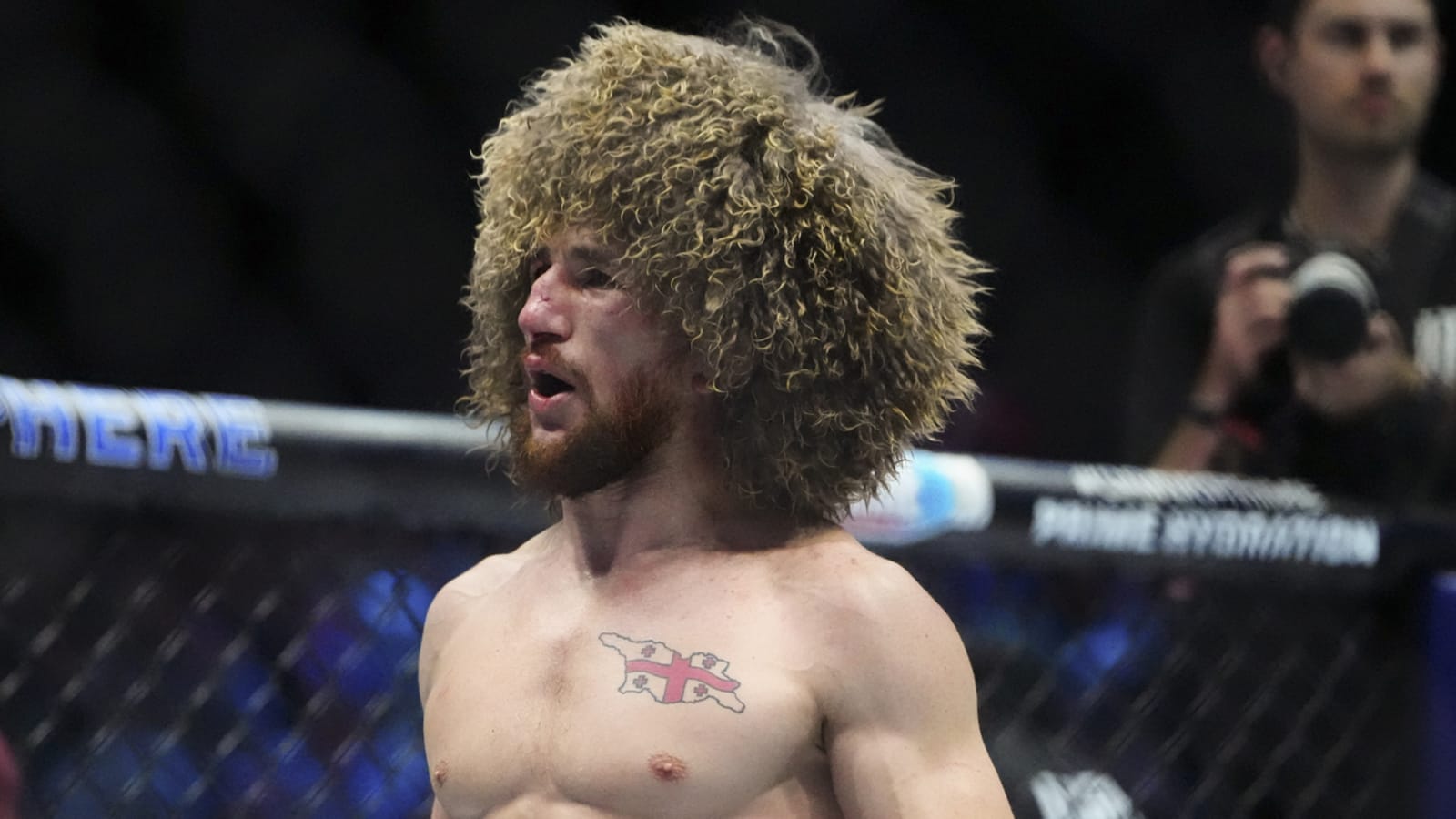 Watch: Merab Dvalishvili hilariously calls out Dana White for mispronouncing his name