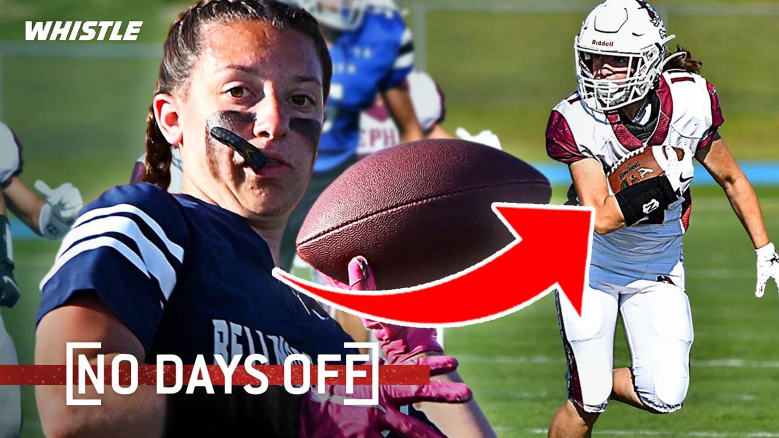 Watch: Historic female high school football player featured in latest "No Days Off" episode.