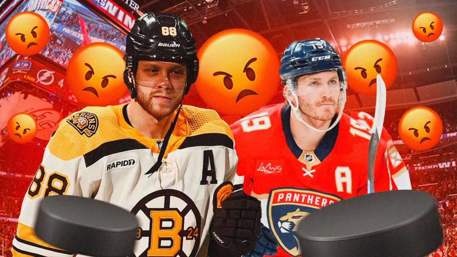 Matthew Tkachuk-David Pastrnak brawl in Game 2 has fans going bonkers