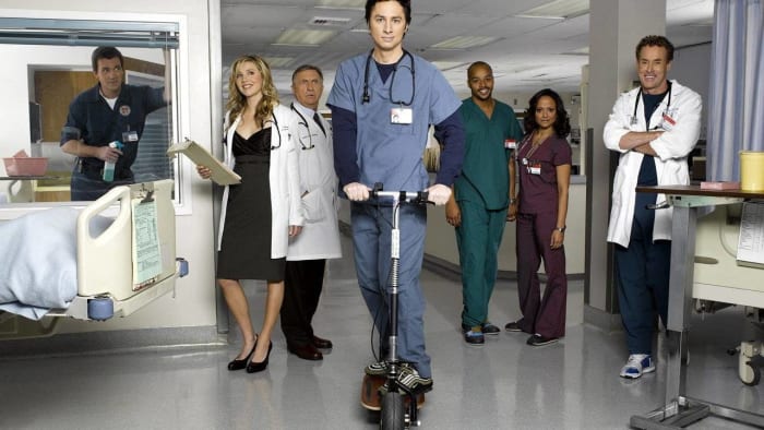 "Scrubs" (2001-2010, nine seasons, NBC|ABC)