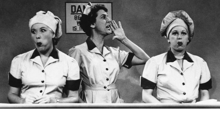 Lucy Ricardo and Ethel Mertz from "I Love Lucy"