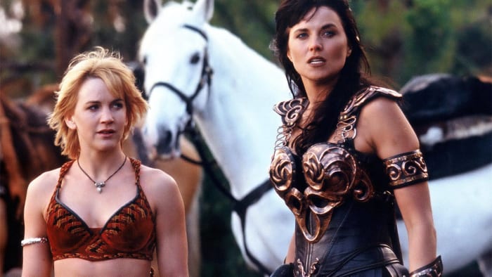 Gabrielle and Xena from "Xena, Warrior Princess"