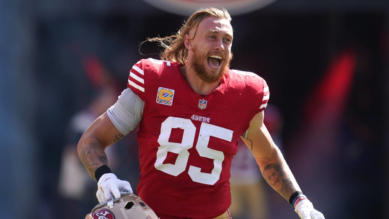 George Kittle fined for vulgar message he displayed on his shirt