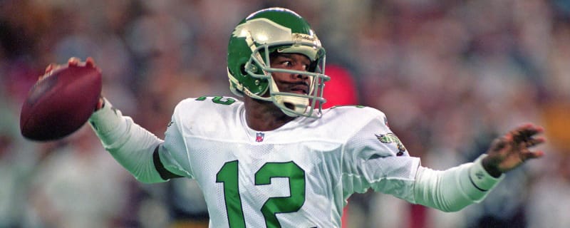 90's Randall Cunningham Philadelphia Eagles Starter Black ALT NFL