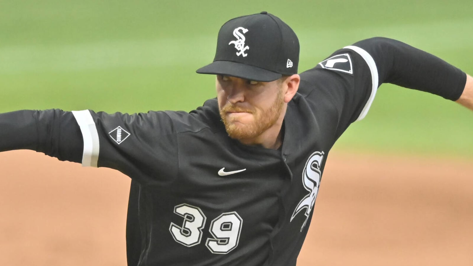 Aaron Bummer of the Chicago White Sox pitches against the Cleveland News  Photo - Getty Images