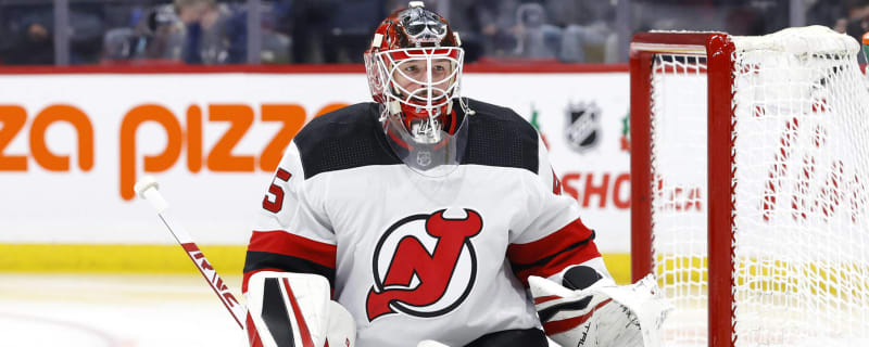 LA Kings Goaltender Jonathan Bernier wearing a Dodgers Hockey