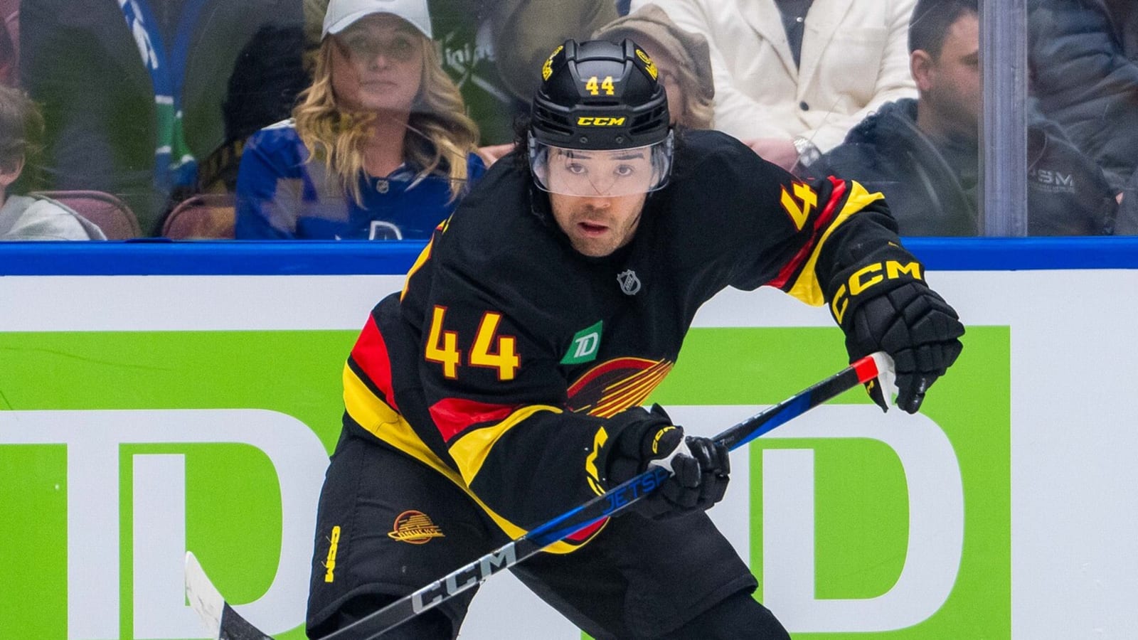 Canucks’ Kiefer Sherwood day-to-day with undisclosed injury
