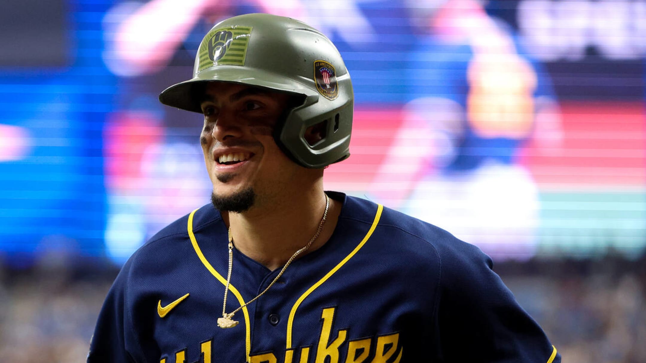 Brewers' Adames taken to hospital, heading to IL after getting hit