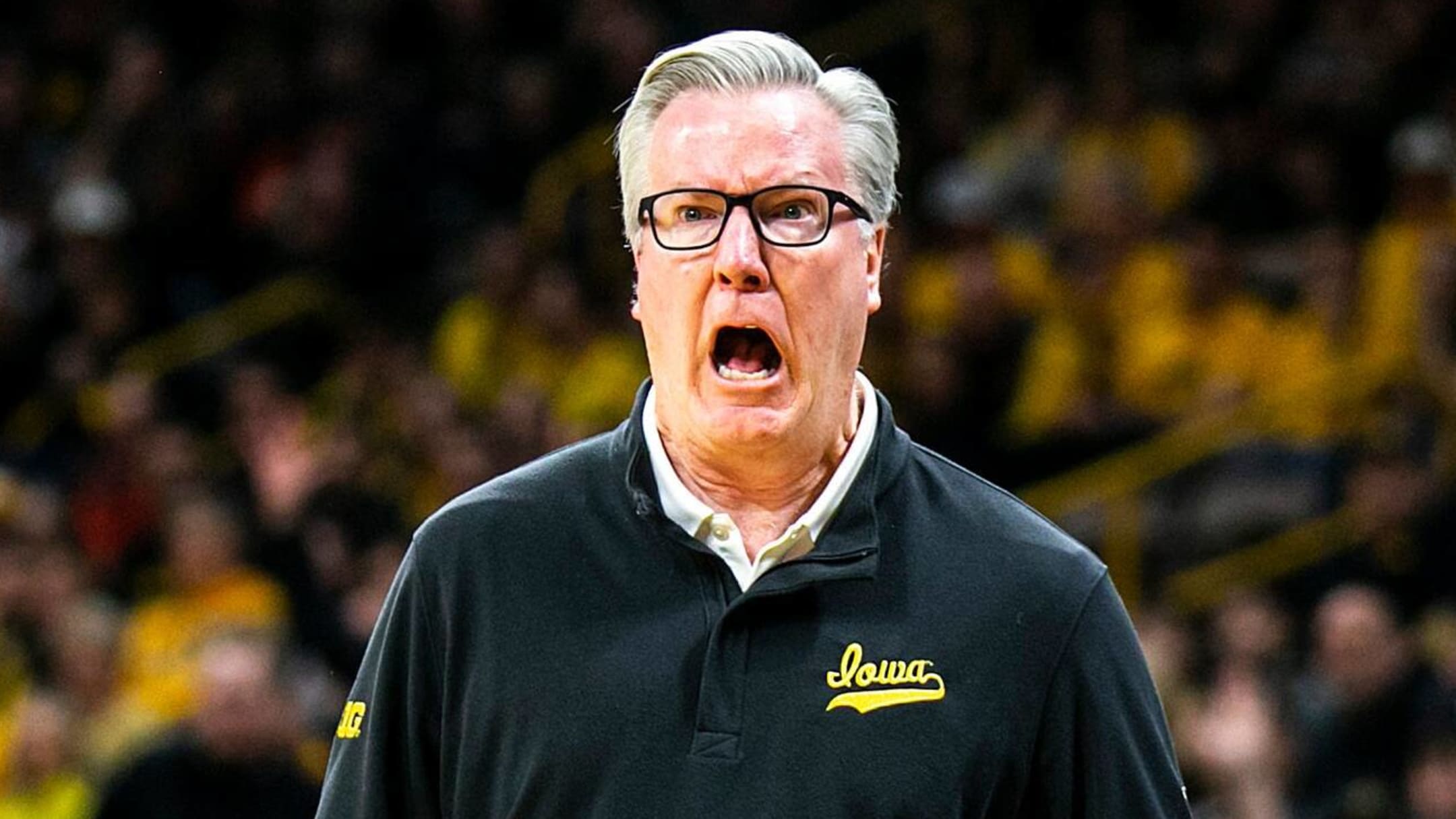 Watch Fran McCaffery has bizarre staredown with referee Yardbarker