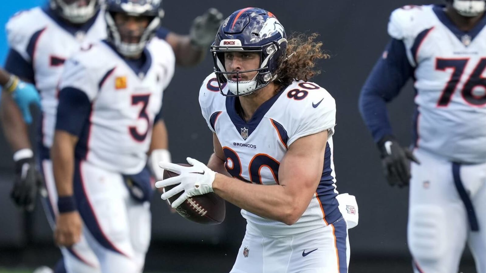 Broncos TE back at practice