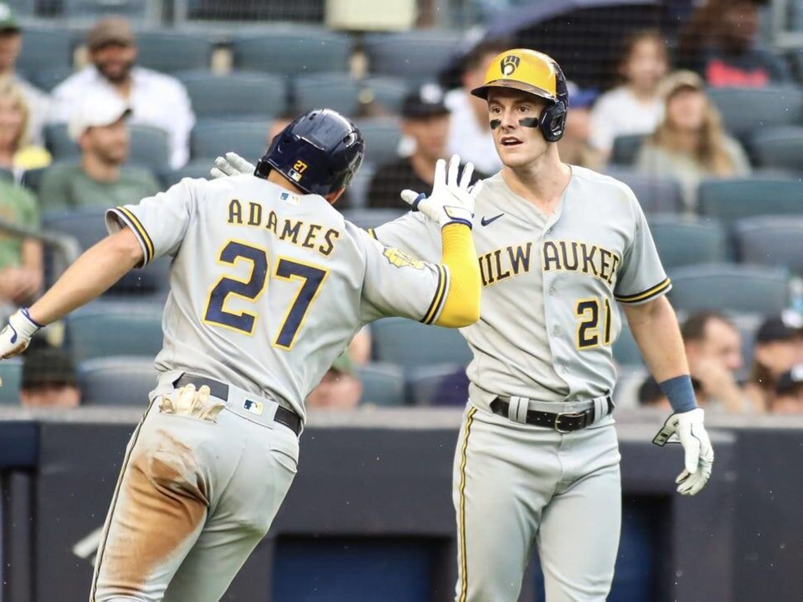 Willy Adames hits 2 homers, accounts for 7 RBIs as Brewers beat Pirates